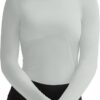 Womens Long Sleeve Workout Tops Slim-Fit Yoga Top Quick Dry Running Athletic Shirt High Stretch