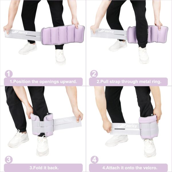 Adjustable Ankle Weights for Women Men Kids 1/2/3/4/5/6/8/10/12/20 LBS 1 Pair Wrist Leg Arm Weights with Removable Weight Strength Training Weight for Walking Running Fitness Physical Therapy