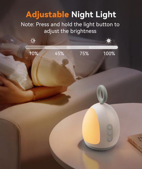 Dreamegg White Noise Machine, Sound Therapy with Night Light & White Noise, Sleep Aid for Anxiety Stress Relief, Meditation Relaxing Gifts for Kids Adults