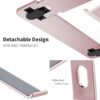 SOUNDANCE Laptop Stand, Aluminum Computer Riser, Ergonomic Laptops Elevator for Desk, Metal Holder Compatible with 10 to 15.6 Inches Notebook Computer, Gold Pink