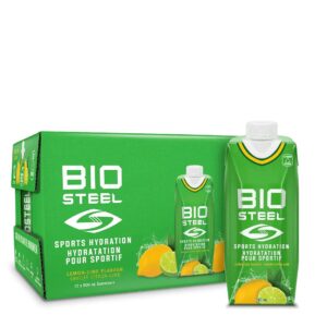 BioSteel Lemon Lime Sports Drink 12-Pack, 16.7 Oz - Instant Hydration with Sugar Free Electrolytes, Pro Sport Approved for Optimal Performance
