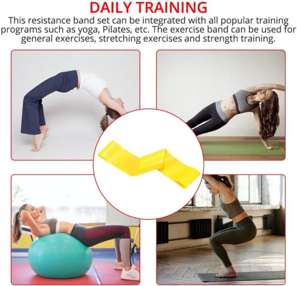 nobranded Natural Latex Tension Band Colors Yoga Resistance Rubber Bands Indoor Outdoor Fitness Equipment Workout Elastic Bands