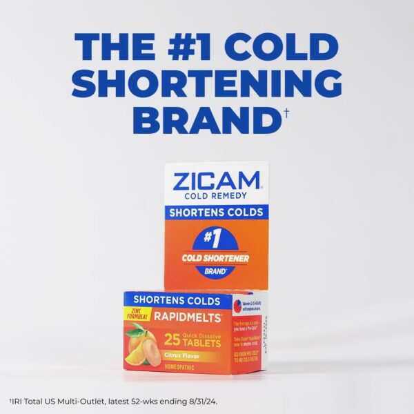 Zicam Cold Remedy Zinc Rapidmelts, Citrus Flavor, 25 Count (Pack of 1)