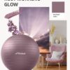 Trideer Yoga Ball - Exercise Ball for Workout pilates Stability - Anti-Burst and Slip Resistant for physical therapy, Birthing, Stretching & Core Workout, Office Ball Chair, Flexible Seating, Home Gym