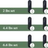 1 Pair 1 2.2 3.3 Lbs Dumbbell Weight Set for Women, Strength Training Equipment Workout Weights for Gym, Fitness Workout, Yoga, Lifting, Pilates, Cardio, Aerobics - Black Pink