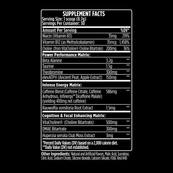 K-XR Pre-Workout Energy Powder | Intense Energy Pre-Workout Drink for Men and Women| Creatine Free | Improves Performance - Enhanced Focus & Increased Endurance | 30 Servings (Sour Watermelon)