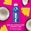 Pure Fuel Hydration Drinks Tropical Torrent - Plant-Based Healthy Electrolyte Drinks with B-Vitamins - No Added Sugar - 12 Pack x 16.9 fl oz Bottles