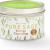 Magnificent 101 Long Lasting Pure White Sage Candle - 6 Oz - 35 Hour Burn Time | Organic, All Natural, Soy Candle to Cleanse Your Home & Calm, Soothe, Use with Sage Smudge Kit