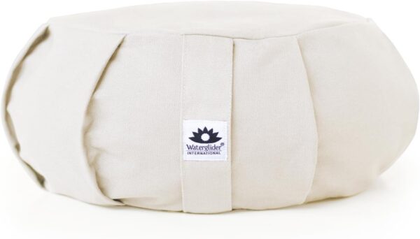 Meditation Cushion, Round, Buckwheat Husk Filled, Floor Pillow or Cushions, Yoga Seat, Zafu, Made in the USA