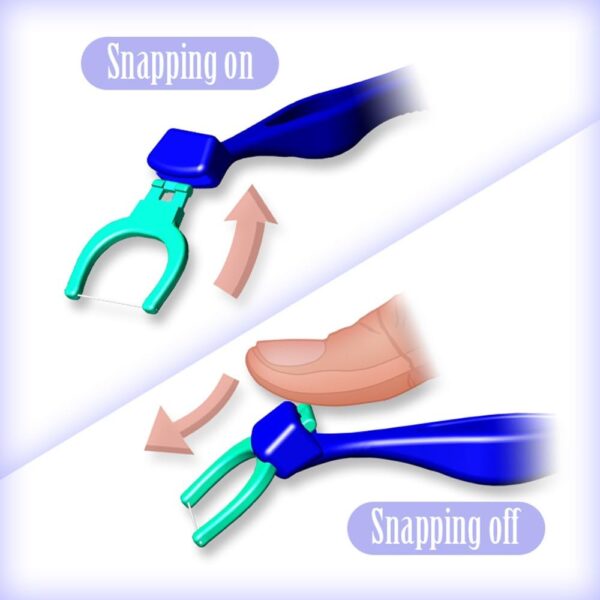 Evolutionary Clean Dental Flossers, Kit of Refills Plus Mid-Length Handle (1 Handle + 100 Refills)