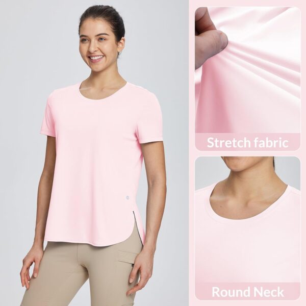 BALEAF Women's Short Sleeve T Shirts Crew Neck Workout Tops Running Shirts Sun Protection Quick Dry UV