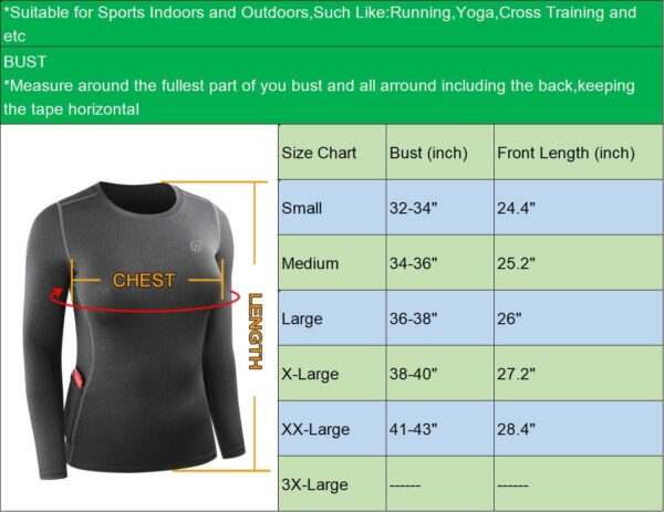 NELEUS Women's 3 Pack Athletic Compression Long Sleeve T Shirt Dry Fit