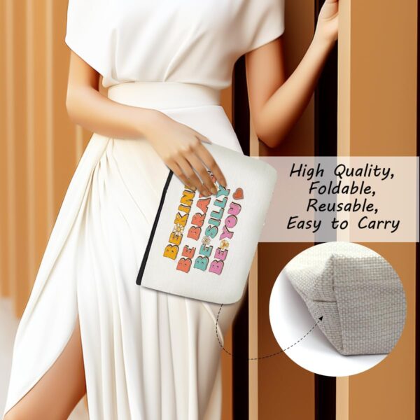 Office Gifts Supplies Mental Health Gifts Makeup Bag Motivational Gifts Cosmetic Travel Bag Gifts for Coworkers Women Leader Mother Employee Colleague Skincare Bag for Boss Day Birthday Nurses Day