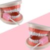 100 Pcs Disposable Mouth Swabs Sponge, BVN Oral Swabs, Oral Care Swabs Disposable, Mouth Swabs, Unflavored and Sterile Disposable Dental Swabsticks for Mouth Cleaning, Sawtooth-Shaped Pink.