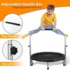 SereneLife 36"/40" Foldable Mini Trampoline - Compact Fitness Trampoline for Kids Adults, Exercise Rebounder with Foam Handle, Indoor/Garden Workout Equipment, Max Load 150/220 lbs