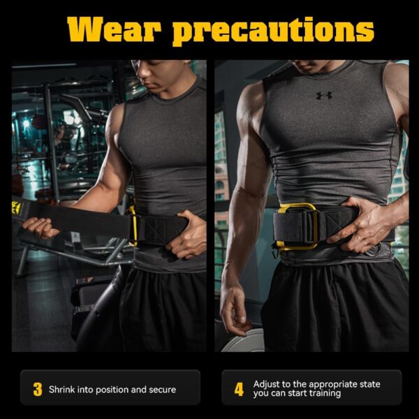 Weight Lifting Belt 2-in-1 Weightlifting & Dip Belt Self-locking Weight Belt With Iron Chain Multi-Functional Lifting Belt, Squat Belt, For Weight Training