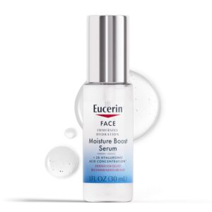 Eucerin Face Immersive Hydration Moisture Boost Face Serum, Ultra-Lightweight Hyaluronic Acid Serum Smooths Fine Lines and Wrinkles, 1 Fl Oz Bottle