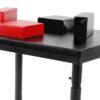 Professional Arm Wrestling Table, Standard Arm Wrestling Battle Table, Adjustable Wrist Strength Training Support Plate with w/Pads & Handles, Wrist Strength Training Equipment for Homes Office Gyms