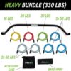 Gorilla Bow Original Portable Home Gym Resistance Bands and Bar System for Travel, Fitness, Weightlifting and Exercise Kit, Full Body Workout Equipment Set