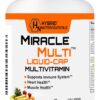 MiracleMulti Liquid Multivitamin Capsules for Men & Women - Complete Whole Food Blend Daily Vitamin & Mineral Supplement with CoQ10, B12, 42 Superfood Enzyme - 120 Softgels