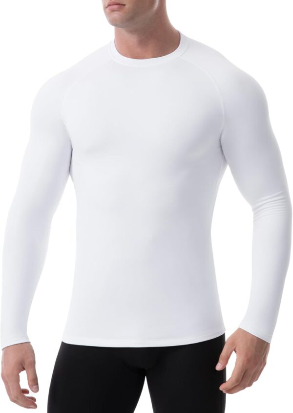 Runhit Men's Thermal Compression Shirt Fleece Lined Long Sleeve Thermal Shirts Athletic Base Layer Top Cold Weather Gear