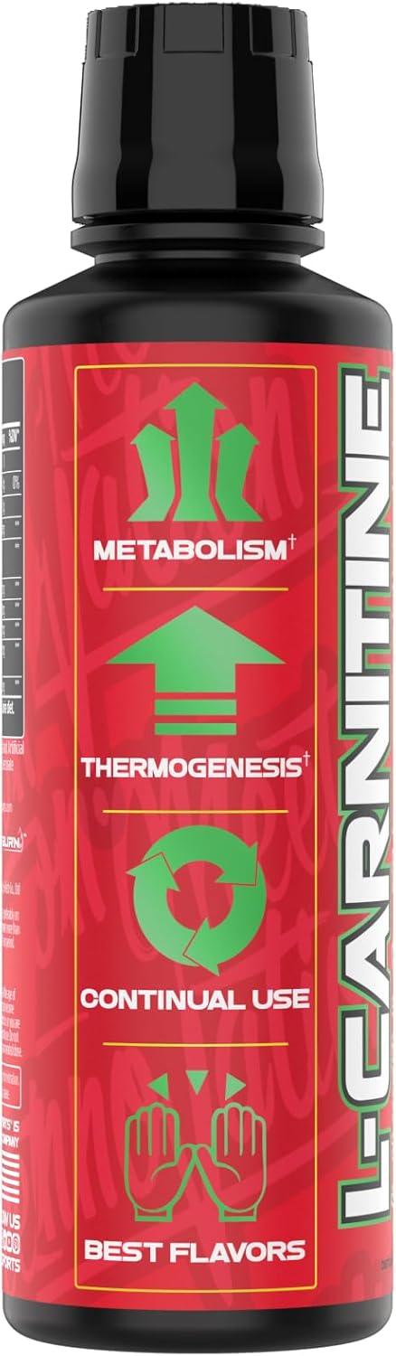 VMI Sports L-Carnitine 1500 Heat Stimulant Free Thermogenic Metabolic Support & Fat Loss for Men & Women | 1500mg L-Carnitine | Convenient Liquid (Gummy Bear)