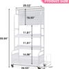 56'' Taller Home Gym Storage Organizer, Yoga Mat Storage Rack with Hanging Board, Exercise Workout Equipment Storage Stand for Home Gym, Dumbbell Holder Kettlebell Rack with Wheels and Hooks