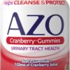 AZO Cranberry Urinary Tract Health Gummies Dietary Supplement, 2 Gummies = 1 Glass of Cranberry Juice, Helps Cleanse & Protect, Natural Berrylicious Flavor, Non-GMO, 72 Gummies