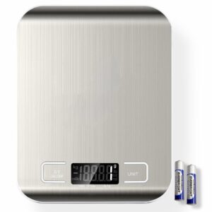 Maverick Digital Kitchen Scale – Accurate Grams & Ounces for Cooking, Baking, and Meal Prep – Great for Keto and Weight Management – Sturdy Stainless Steel with Easy-to-Read Digital Screen