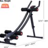 ZELUS Ab Machine for Home Gym, Core Strength Training Equipment for Home Fitness, Ab Crunch Coaster with 4 Intensities and Digital Display, Foldable Core Trainer for Abdominal