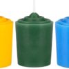 MEGA CANDLES Unscented Assorted Color Chakra Candle, Hand Poured Premium Wax Candles