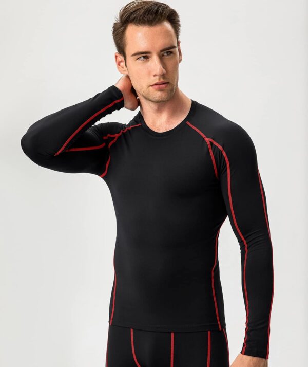 SPVISE Men's Compression Shirt Long Sleeve Athletic Workout T-Shirts Top Active Sport Baselayer Undershirt Gear Shirt Dry Fit