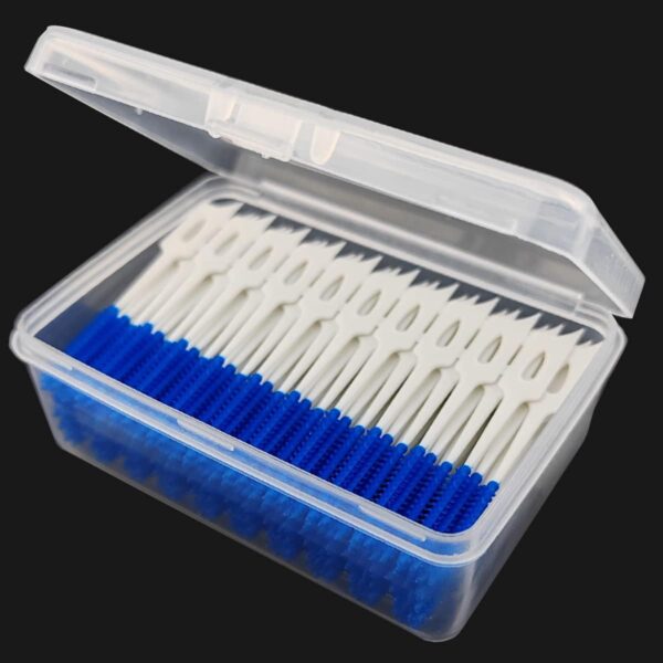 GXXMEI 400PCS Dual-Use Interdental Brushes Soft Silicone Dental Picks Toothpicks Between Teeth Brush, Tooth Flossing Brush for Cleaning Orthodontic Wire Toothbrush Clean Tool
