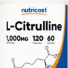 Nutricost L-Citrulline 500mg, 120 Capsules - Gluten Free, Non-GMO, 1000mg Per Serving (60 Serv)