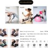 ABIRAM Yoga Socks Toeless Non-Slip Grips & Straps, for Pilates, Barre, Ballet, Bikram, Workout for Women