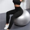 4 Piece Workout Sets For Women Ribbed Leggings Clothes Yoga Sets Active Wear Matching Work Out Sets Gym Pilates Outfits