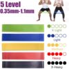 Exercise Bands,Resistance Bands, 1pcs Yoga Resistance Rubber Bands Indoor Outdoor Fitness Equipment 0.35mm-1.1mm Pilates Sport Training Elastic Bands