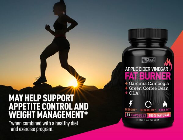 Apple Cider Vinegar Weight Management Pills for Women - Garcinia Cambogia + w. CLA & Green Coffee Bean Green Tea