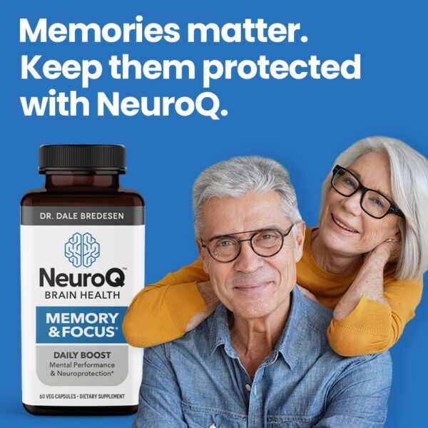 NeuroQ Memory & Focus - Boosts Cognitive Performance & Healthy Brain Function - Neuroprotective Formula by Dr. Dale Bredesen - Gotu Kola Ginkgo Phosphatidylserine Coffee Fruit & Propolis - 60 Capsules