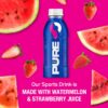 Pure Fuel Hydration Drinks Watermelon Blast - Plant-Based Healthy Electrolyte Drinks with B-Vitamins - No Added Sugar - 12 Pack x 16.9 fl oz Bottles