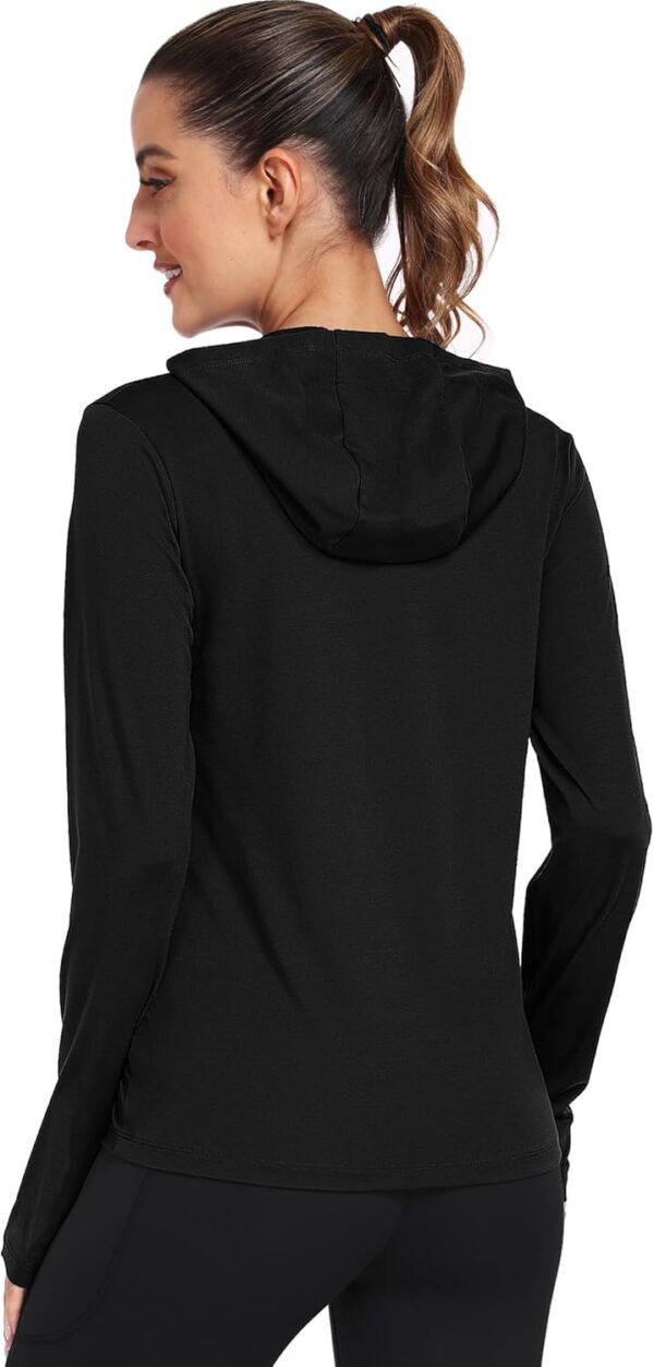 Women's Long Sleeve Hoodie Workout Shirts Athletic Hiking T Shirts Lightweight Quick Dry Tops