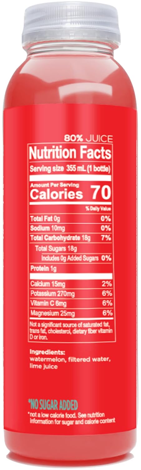 WTRMLN WTR | Cold Pressed Watermelon Water [Original HYDRATION]| Natural Electrolytes + Antioxidants | No Added Sugar | 12 oz bottle (Pack of 1)