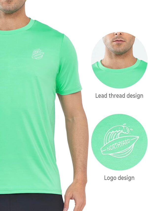 NORTHYARD Men's UPF 50+ Rash Guard T-Shirts Sun Protection UV Quick Dry Short Sleeve Shirts Lightweight Fishing Swim