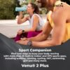 Wearable4U - Garmin Venu 2 Plus GPS Multisport Smartwatch, 1.7 in. with Call and Text, Music, Adv HM+FF, Slate Bezel with Black Case and White Earbuds Bundle