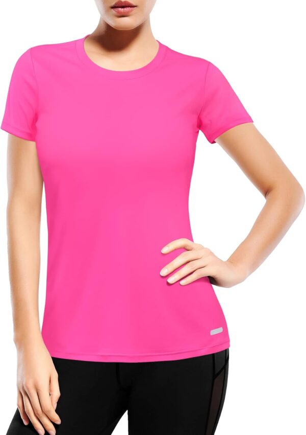 Women's Short Sleeve Running Shirts UPF 50+ Sun Protection SPF Quick Dry Athletic Workout T-Shirts