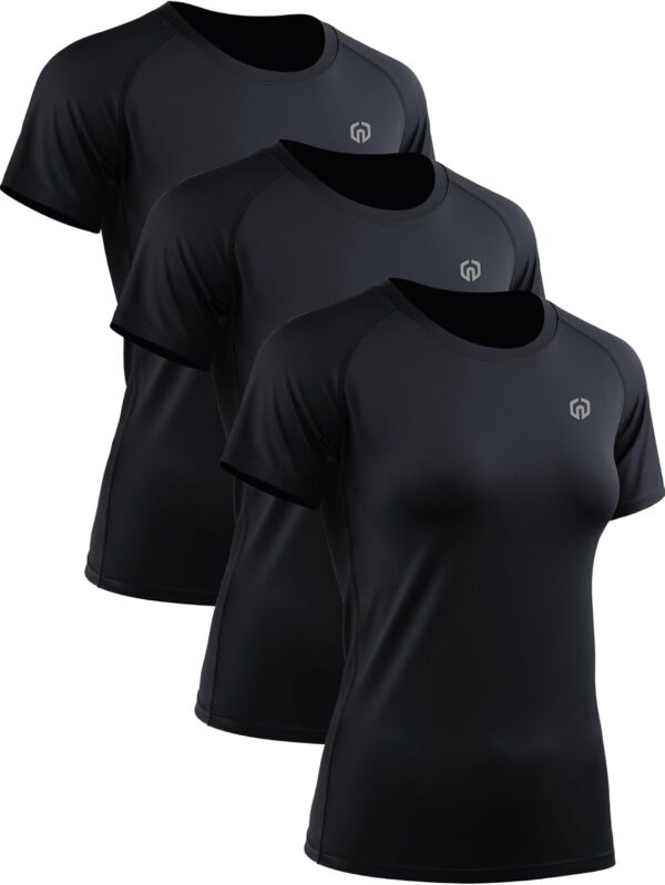 NELEUS Women's 3 Pack Compression Workout Athletic Shirt