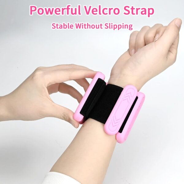 Pilates Wrist ＆ Ankle Weights for Women 1 Pair (1lb/2lb/4lb) Adjustable Wrist Weights to Increase Training Intensity, Yoga Pilates, Dance Ballet, Walking, Running