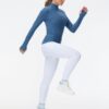 THE GYM PEOPLE Women's Half Zip Golf Workout Shirts Long Sleeve Soft Warm Yoga Athletic Pullover Sweatshirts with Thumb Hole