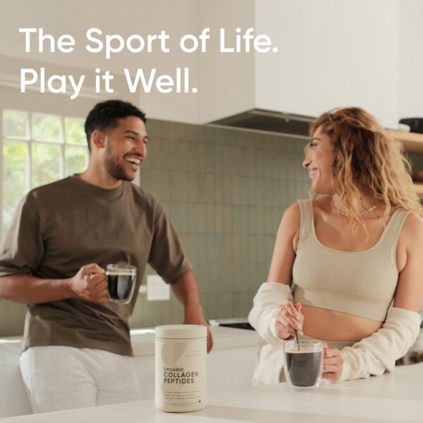 Sports Research­® Organic Collagen Peptides - Hydrolyzed Type I & III Collagen Protein Powder Made Sustainably from Grass-Fed Cows - Unflavored - 30 Servings