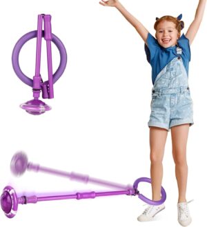 Skip Ball Skip It for Kids - Foldable Colorful Flash Wheel Skip Ball, Indoor Outdoor Game Fitness Toys for Kids, Cool Kids Toys Christmas Birthday Gifts for Girls Boys Age 6 7 8 9 10+ Year Old